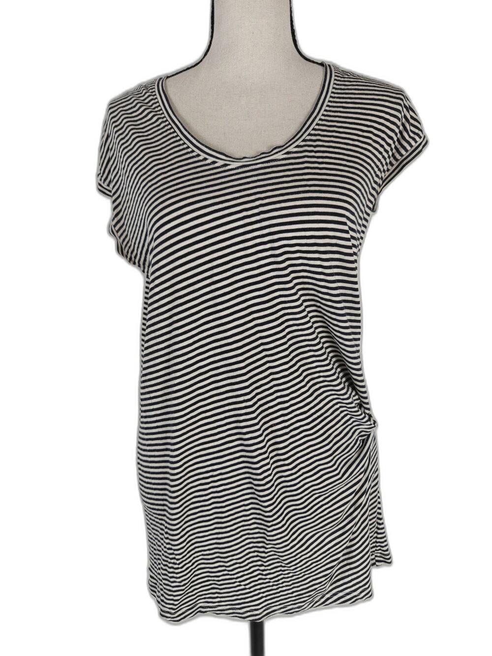 Womens Vince Tunic Top Navy White XS